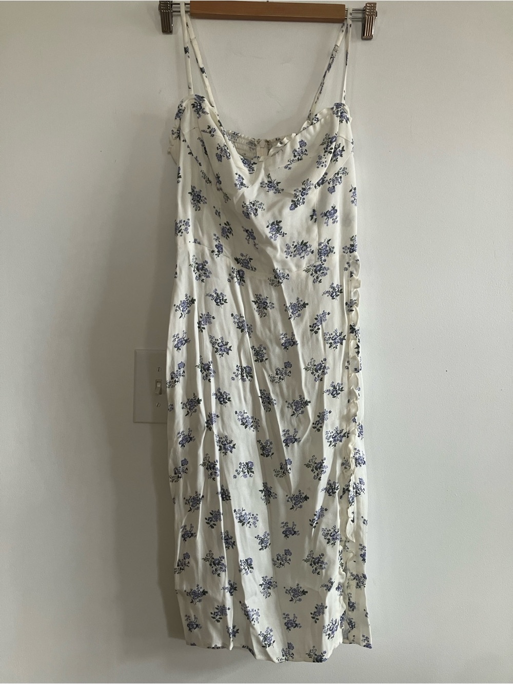 Reformation Posie Sundress in Teresa White Blue Floral